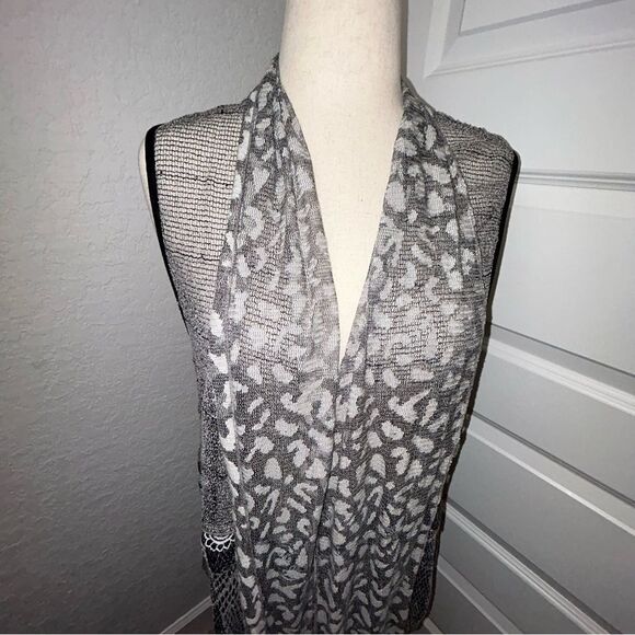 ADORE Cascade Open Front Crochet Lagenlook Sleeveless Vest - Picture 2 of 14